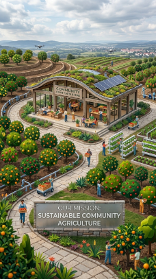 Community fruit farm concept